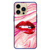 Husa IPhone 15 Pro Max, Protectie AirDrop, Marble, Lips